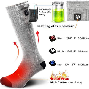 Chaussette chauffante sport polyvalente — ski, chasse, randonnée, pêche | VETCHAUD™ - vetement chauffant