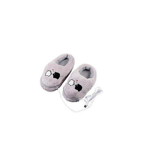 QTBIUQ Chaussons et chauffe-pieds au micro-ondes Chaussons chauffants USB  Chauffe-pieds chauffants Chaussons chauffants de bureau d'hiver Chaussons  confortables en peluche pour l'intérieur 
