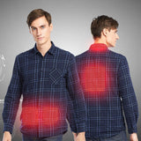 Chemise bleue électrique - vetement chauffant