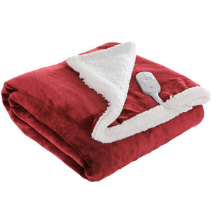 Couverture chauffante lit simple couverture chauffante Vêtement-chauffant.com rouge 180*130 