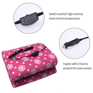 Couverture chauffante rose en 12V - vetement chauffant
