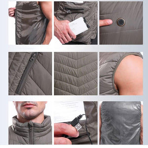 Doudoune auto chauffante camouflage noire 1 zone – discrétion outdoor | VETCHAUD™ - vetement chauffant