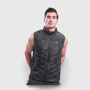 Doudoune auto chauffante camouflage noire 1 zone – discrétion outdoor | VETCHAUD™ - vetement chauffant