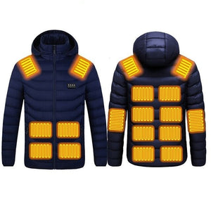 Doudoune chauffante 17 zones avec capuche – chaleur intégrale hiver | VETCHAUD™ - vetement chauffant