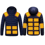 Doudoune chauffante 17 zones avec capuche – chaleur intégrale hiver | VETCHAUD™ - vetement chauffant