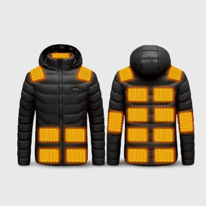 Doudoune chauffante 17 zones avec capuche – chaleur intégrale hiver | VETCHAUD™ - vetement chauffant