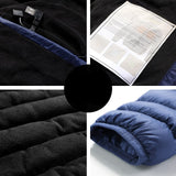 Doudoune chauffante bleue en polaire Vêtement-chauffant.com 