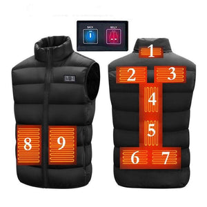 Doudoune chauffante double switch 9 zones – chaleur personnalisable | VETCHAUD™ - vetement chauffant