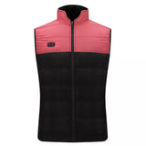 Doudoune chauffante électrique femme rouge 4 zones – style et chaleur | VETCHAUD™ - vetement chauffant