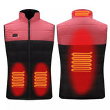Doudoune chauffante électrique femme rouge 4 zones – style et chaleur | VETCHAUD™ - vetement chauffant