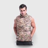 Doudoune chauffante électrique homme camouflage sans manche – chasse | VETCHAUD™ - vetement chauffant