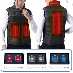 Doudoune chauffante électrique homme grise 4 zones – légère et efficace | VETCHAUD™ - vetement chauffant
