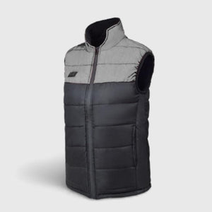 Doudoune chauffante électrique homme grise 4 zones – légère et efficace | VETCHAUD™ - vetement chauffant