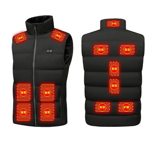 Doudoune chauffante sans manche noire – chaleur électrique ciblée | VETCHAUD™ - vetement chauffant