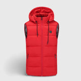 Doudoune chauffante sans manches rouge | VETCHAUD™ - vetement chauffant