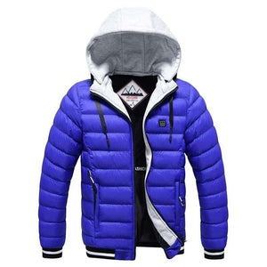 Doudoune d'hiver chauffante USB – bleue ou noire avec capuche | VETCHAUD™ - vetement chauffant