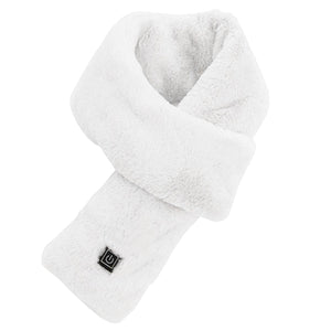 Écharpe chauffante mixte USB blanche – homme et femme | VETCHAUD™ - vetement chauffant