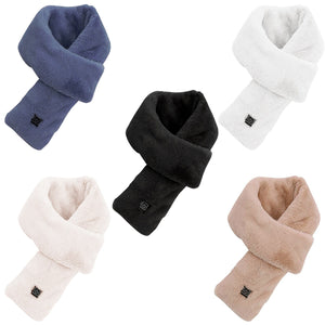 Écharpe chauffante mixte USB blanche – homme et femme | VETCHAUD™ - vetement chauffant