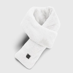 Écharpe chauffante mixte USB blanche – homme et femme | VETCHAUD™ - vetement chauffant