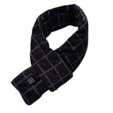 Écharpe chauffante noire à carreaux Vêtement-chauffant.com 