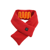 Écharpe chauffante rouge USB – chaleur et style cet hiver | VETCHAUD™ - vetement chauffant