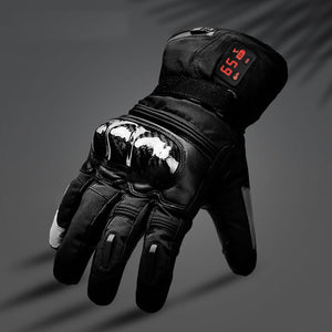 Gant d'hiver chauffant pour moto | écran numérique gant chauffant Vêtement-chauffant.com 