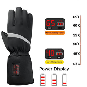 Gants chauffants électriques écran numérique - vetement chauffant
