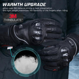 Gants chauffants en cuir pour moto - vetement chauffant