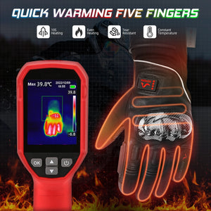 Gants chauffants en cuir pour moto - vetement chauffant