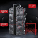Gilet chauffant camouflage gris sans manches – 9 zones infrarouge | VETCHAUD™ - vetement chauffant