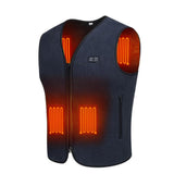 Gilet chauffant électrique femme 6 zones – coton rembourré USB | VETCHAUD™ - vetement chauffant