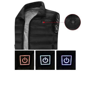 Gilet chauffant électrique USB léger – 2 zones nuque et dos | VETCHAUD™ - vetement chauffant