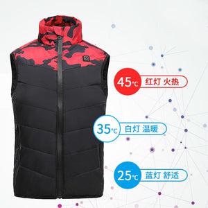 Gilet chauffant enfant camouflage gris – 3 zones infrarouge USB | VETCHAUD™ - vetement chauffant