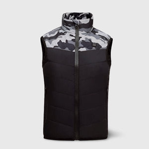 Gilet chauffant enfant camouflage gris – 3 zones infrarouge USB | VETCHAUD™ - vetement chauffant