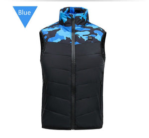 Gilet chauffant enfant camouflage gris – 3 zones infrarouge USB | VETCHAUD™ - vetement chauffant