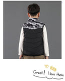 Gilet chauffant enfant camouflage gris – 3 zones infrarouge USB | VETCHAUD™ - vetement chauffant