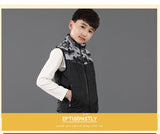Gilet chauffant enfant camouflage gris – 3 zones infrarouge USB | VETCHAUD™ - vetement chauffant