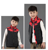 Gilet chauffant enfant camouflage rouge – 3 zones USB | VETCHAUD™ - vetement chauffant