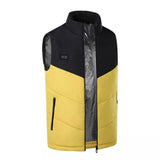 Gilet chauffant femme 9 zones double contrôle – coloris jaune et noir | VETCHAUD™ - vetement chauffant