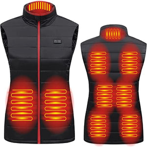 Gilet chauffant femme double contrôle en coton – 9 zones USB | VETCHAUD™ - vetement chauffant