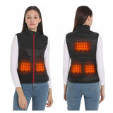 Gilet chauffant femme double contrôle en coton – 9 zones USB | VETCHAUD™ - vetement chauffant