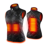 Gilet chauffant femme en coton bleu ou noir – 4 zones USB | VETCHAUD™ - vetement chauffant