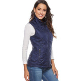 Gilet chauffant femme en coton bleu ou noir – 4 zones USB | VETCHAUD™ - vetement chauffant
