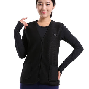 Gilet chauffant femme taille S – 5 zones USB sous - vêtement thermique | VETCHAUD™ - vetement chauffant