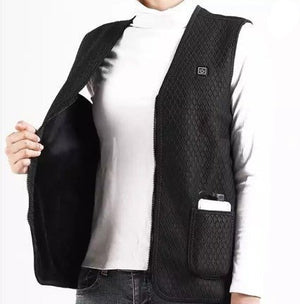 Gilet chauffant professionnel de travail sans manches – femme et homme | VETCHAUD™ - vetement chauffant