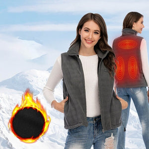 Gilet chauffant USB femme ultra fin – 5 zones infrarouge | VETCHAUD™ - vetement chauffant