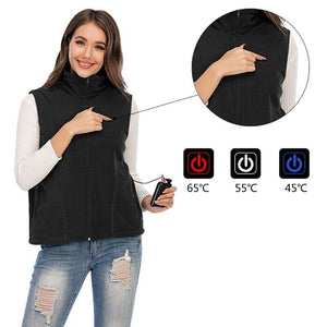 Gilet chauffant USB femme ultra fin – 5 zones infrarouge | VETCHAUD™ - vetement chauffant