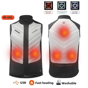 Gilet chauffant USB unisexe 5 zones – homme et femme | VETCHAUD™ - vetement chauffant