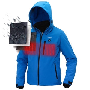 Jaquette chauffante homme bleue – travail en extérieur et chantier | VETCHAUD™ - vetement chauffant
