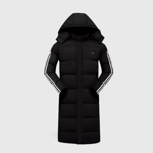 Manteau chauffant électrique long 9 zones – protection hivernale maximale | VETCHAUD™ - vetement chauffant